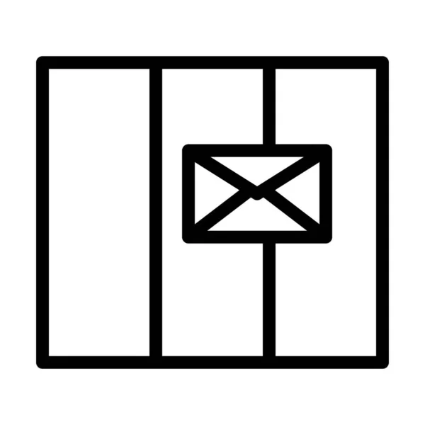 Mailing Icon Editierbares Fettes Umrissdesign Vektorillustration — Stockvektor