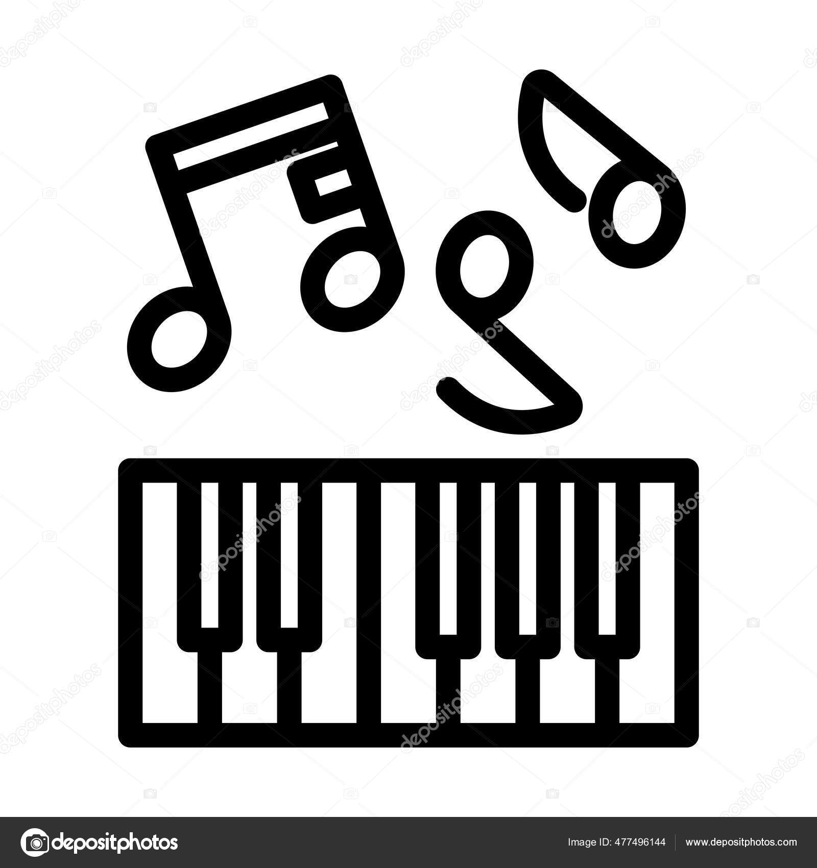 Piano keyboard outline