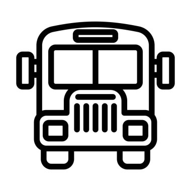 Okul servisinin ikonu. Düzenlenebilir Cesur Tasarım. Vektör İllüstrasyonu.