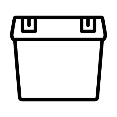 Balıkçılık Kutusu Simgesi. Düzenlenebilir genişlikte kalın tasarım. Vektör İllüstrasyonu.