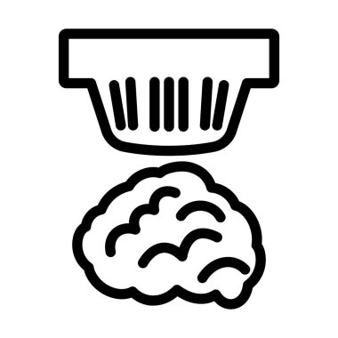 Duman Algılayıcı Simgesi. Düzenlenebilir genişlikte kalın tasarım. Vektör İllüstrasyonu.