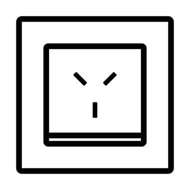 İsrail Elektrik Soket Simgesi. Düzenlenebilir Cesur Tasarım. Vektör İllüstrasyonu.