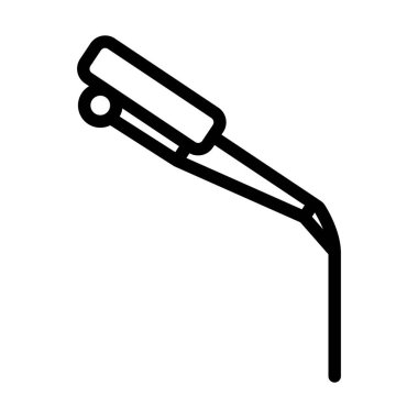 Balıkçı Kış Takımının Simgesi. Düzenlenebilir genişlikte kalın tasarım. Vektör İllüstrasyonu.