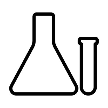 Kimyasal Ampullerin Simgesi. Düzenlenebilir Cesur Tasarım. Vektör İllüstrasyonu.