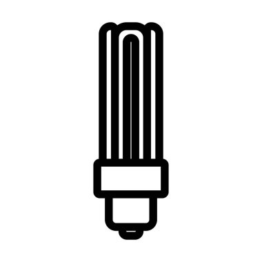 Enerji tasarrufu ampul simgesi. Düzenlenebilir Cesur Tasarım. Vektör İllüstrasyonu.