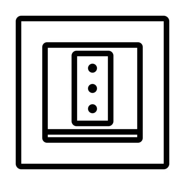 Italia Electrical Socket Icon Diseño Contorno Audaz Editable Ilustración Vectorial — Vector de stock