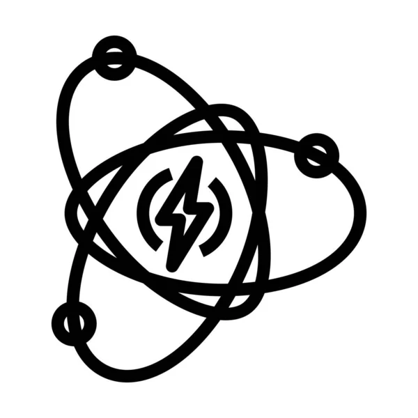 Atomenergie Ikone Kühnes Outline Design Mit Editierbarer Strichbreite Vektorillustration — Stockvektor