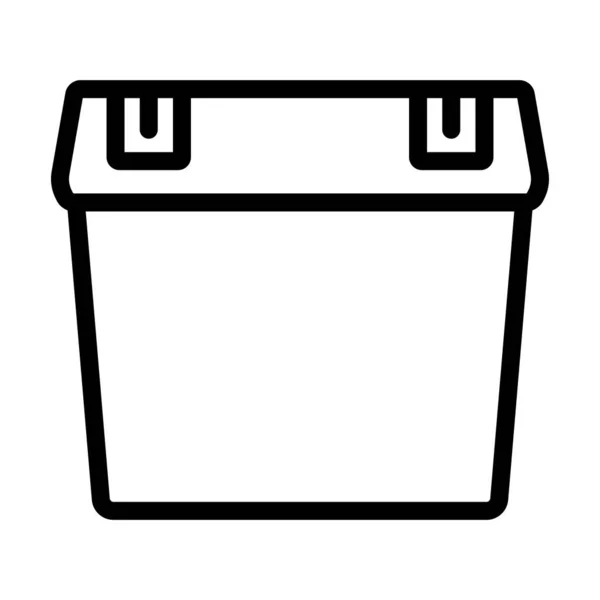 Ikona Rybolov Otevřená Krabice Tučný Návrh Obrysu Upravitelnou Šířkou Tahu — Stockový vektor