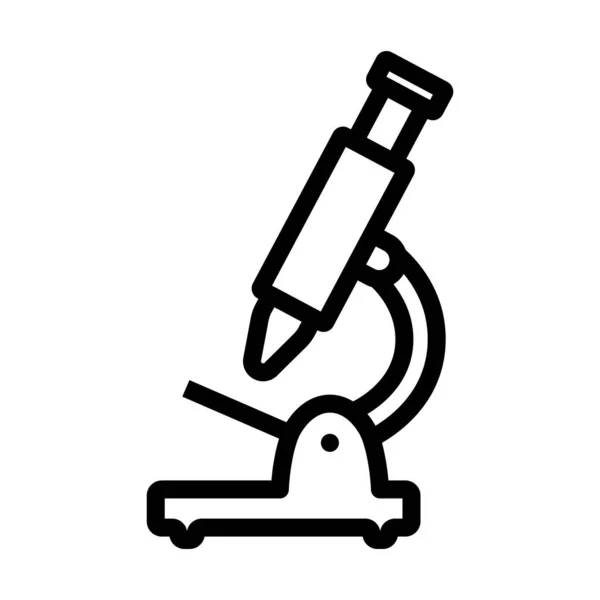 Icon School Microscope Editable Bold Outline Design Vector Illustration — Stock Vector