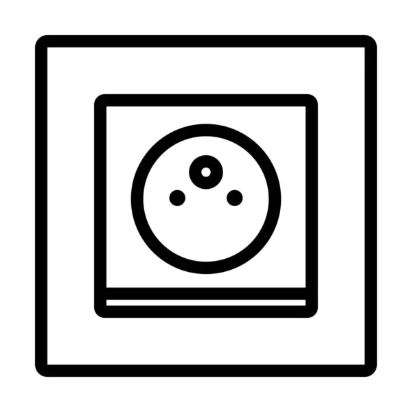 Французький Електронний Сокет Icon Розробка Дизайнерської Графіки Векторний Приклад — стоковий вектор