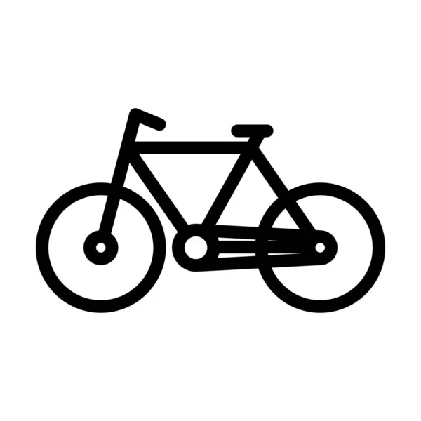 Icône Vélo Écologique Conception Contour Audacieux Modifiable Illustration Vectorielle — Image vectorielle
