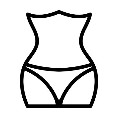 İnce Belin Simgesi. Düzenlenebilir genişlikte kalın tasarım. Vektör İllüstrasyonu.