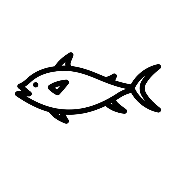 Fisch Ikone Kühnes Outline Design Mit Editierbarer Strichbreite Vektorillustration — Stockvektor