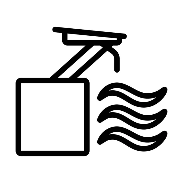 Ikona Potápěčského Stánku Tučný Návrh Obrysu Upravitelnou Šířkou Tahu Vektorová — Stockový vektor