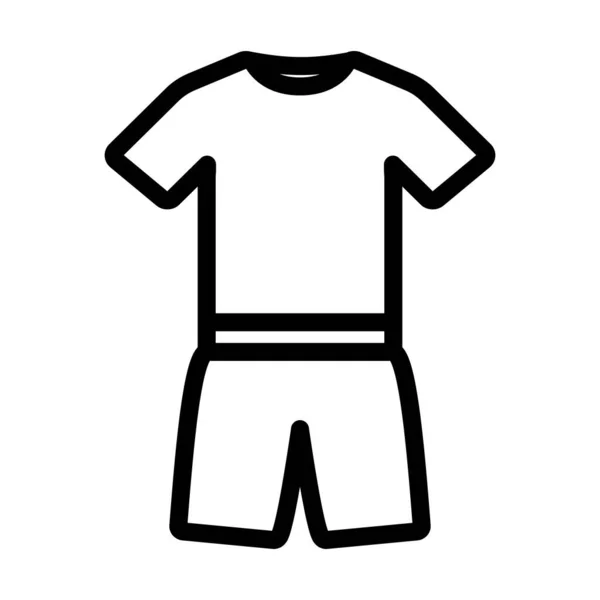 Icono Del Uniforme Fitness Diseño Contorno Audaz Con Ancho Carrera — Vector de stock