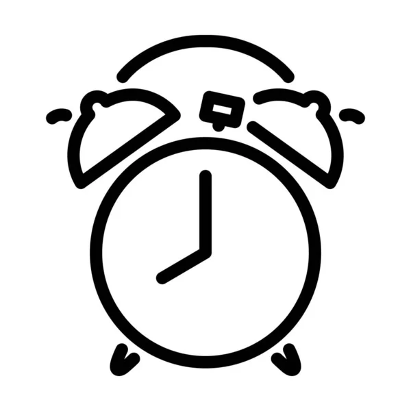 Icon Alarm Clock Bold Outline Design Editable Stroke Width Vector — Stock Vector