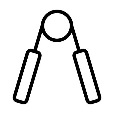 Eller Genişletici Simgesi. Düzenlenebilir genişlikte kalın tasarım. Vektör İllüstrasyonu.