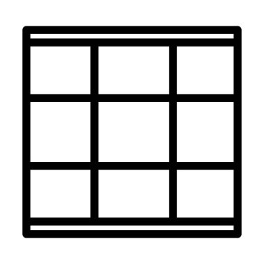 Dolap Dolabı Simgesi. Düzenlenebilir genişlikte kalın tasarım. Vektör İllüstrasyonu.