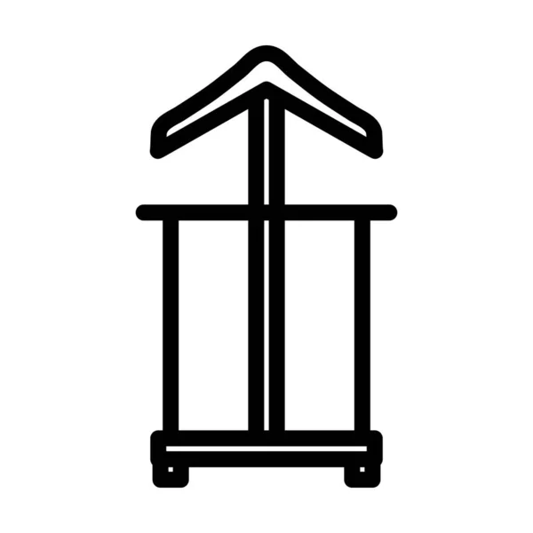 Cintre Stand Icône Conception Contour Audacieux Avec Largeur Course Modifiable — Image vectorielle