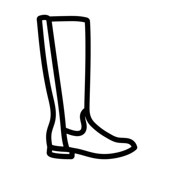 Autumn Woman Boot Icon Diseño Contorno Audaz Con Ancho Carrera — Archivo Imágenes Vectoriales