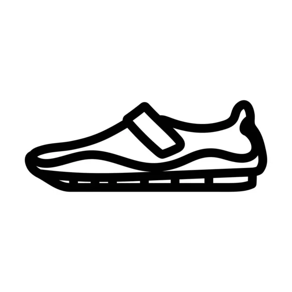 Icono Mocasín Diseño Contorno Audaz Con Ancho Carrera Editable Ilustración — Vector de stock