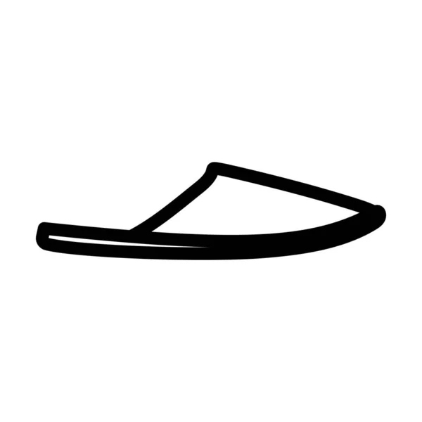 Man Home Slipper Icon Desenho Arrojado Com Largura Curso Editável — Vetor de Stock