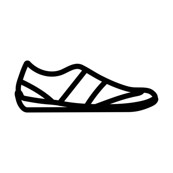 Hombre Casual Shoe Icon Diseño Contorno Audaz Con Ancho Carrera — Archivo Imágenes Vectoriales