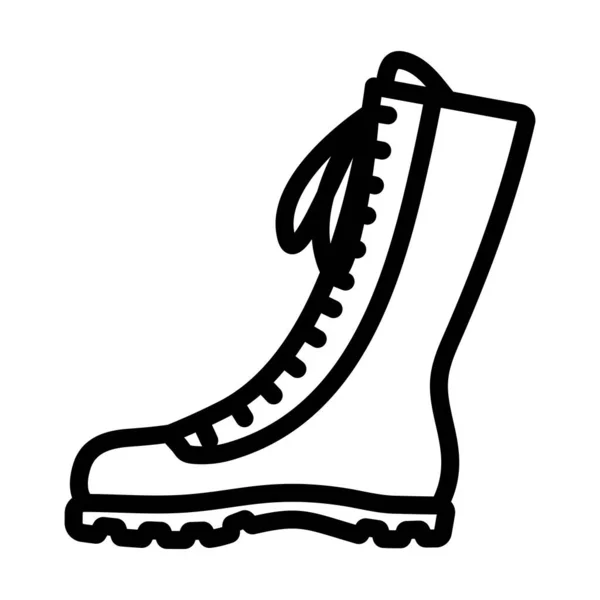 Escursionismo Boot Icon Design Audace Del Contorno Con Larghezza Del — Vettoriale Stock