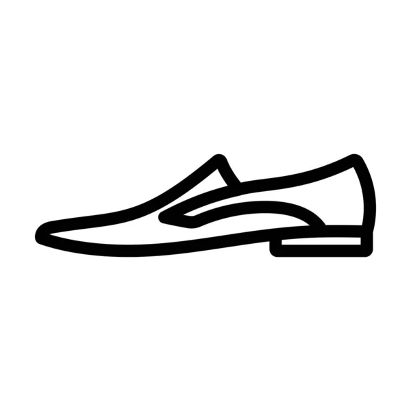 Man Shoe Icon Bold Outline Design Editable Stroke Width Vector — Stock Vector