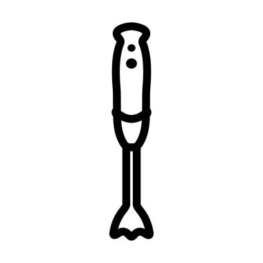 Hand Blender Icon. Bold outline design with editable stroke width. Vector Illustration.