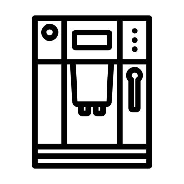 Kitchen Coffee Machine Icon. Bold outline design with editable stroke width. Vector Illustration.