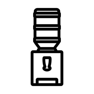 Water Cooling Machine. Bold outline design with editable stroke width. Vector Illustration.