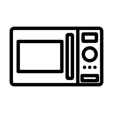 Micro Wave Oven Icon. Bold outline design with editable stroke width. Vector Illustration.