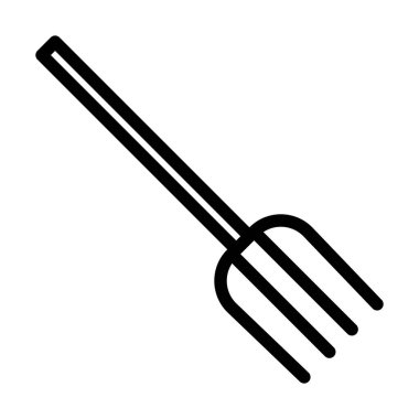 Pitchfork Icon. Bold outline design with editable stroke width. Vector Illustration.