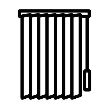 Office Vertical Blinds Icon. Bold outline design with editable stroke width. Vector Illustration.