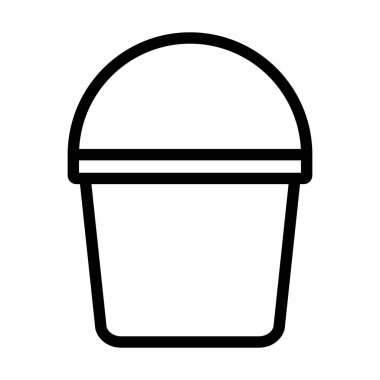 Bucket Icon. Bold outline design with editable stroke width. Vector Illustration.