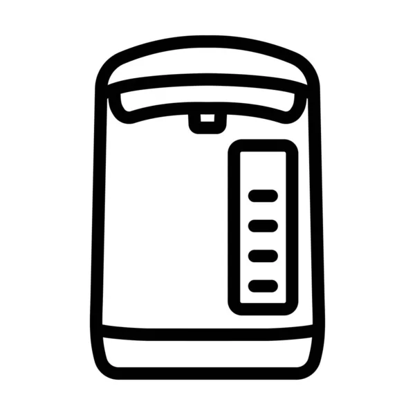 Kitchen Electric Kettle Icon Bold Outline Design Editable Stroke Width — ストックベクタ