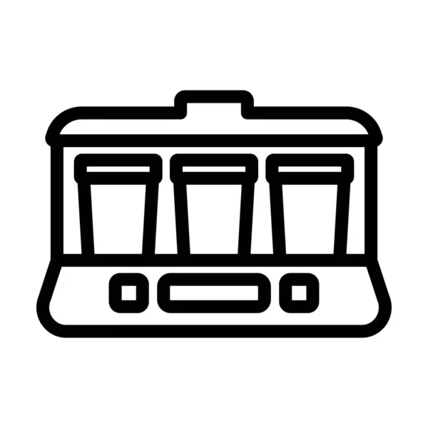 Yogurt Maker Machine Icon Diseño Contorno Audaz Con Ancho Carrera — Vector de stock