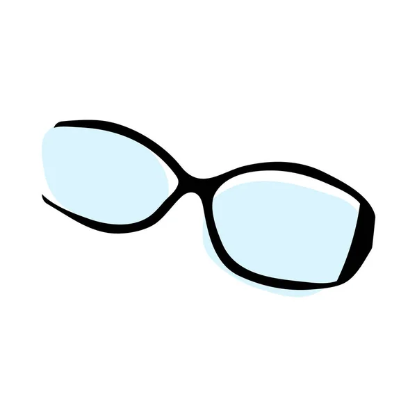 Doodle Skica Sluneční Brýle Barevnou Výplní Jednoduchý Design Vhodný Pro — Stockový vektor