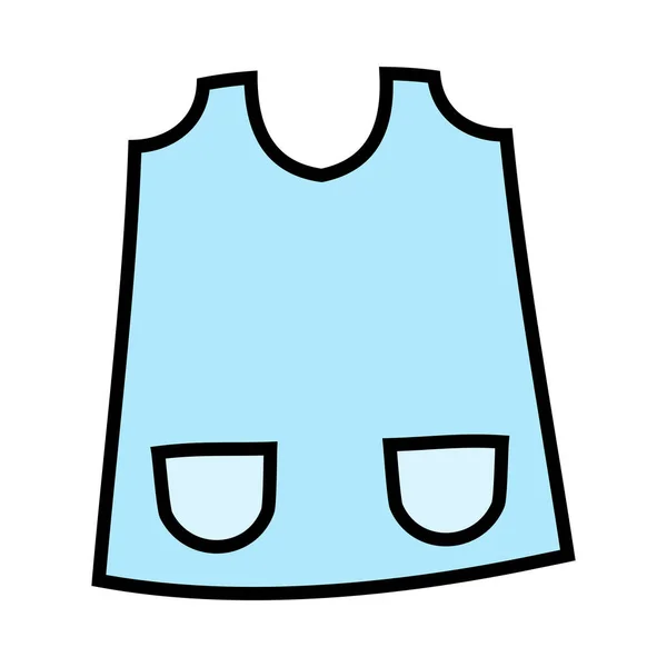 Doodle Bosquejo Bebé Ropa Con Relleno Color Diseño Sencillo Adecuado — Vector de stock