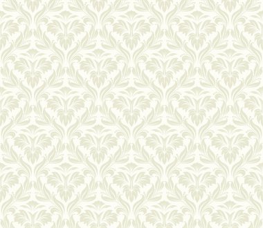 Damask Kusursuz Vektör Deseni. Kraliyet Barok Tarzı Arkaplan Dokusunda Zarif Tasarım. Çiçek ve Girdap elementi. Tekstil Yazdırma ve Duvar Kağıdı için ideal.