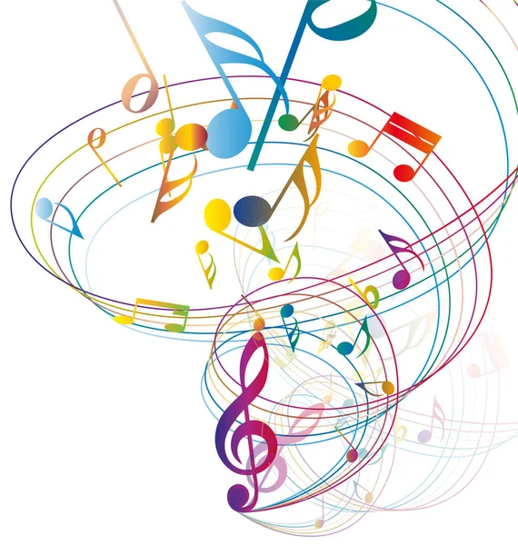 Projekt Muzyczny Elementów Nut Muzycznych Cień Jest Przezroczysty Może Być — Wektor stockowy