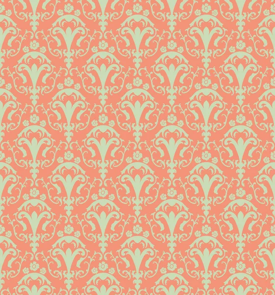 다마스크씨 바로크 양식의 디자인 텍스처 Floral Swirl Element 인쇄소와 페이퍼를 — 스톡 벡터