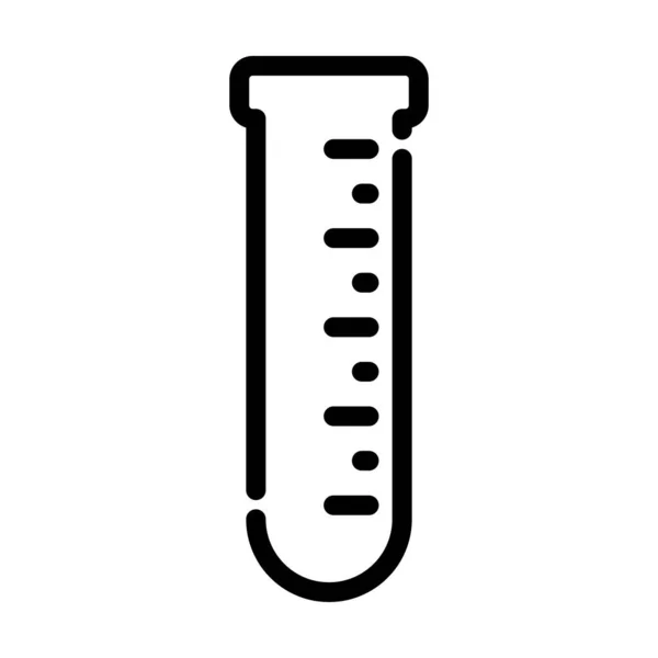 Icono Del Vaso Precipitados Química Diseño Contorno Audaz Con Ancho — Archivo Imágenes Vectoriales