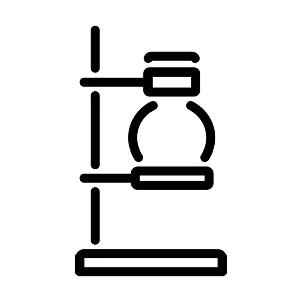 Icon Chemistry Flask Griped Stand Bold Outline Design Editable Stroke — Διανυσματικό Αρχείο