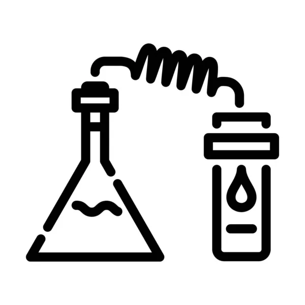 Icon Chemistry Reaction Two Flask Bold Outline Design Editable Stroke — Διανυσματικό Αρχείο