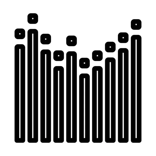 Grafisk Equalizer Ikon Djärv Konturdesign Med Redigerbar Slagbredd Vektor Illustration — Stock vektor