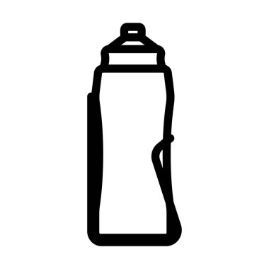 Bisiklet Şişe Kafesi Simgesi. Düzenlenebilir genişlikte kalın tasarım. Vektör İllüstrasyonu.