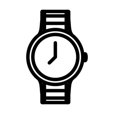 İş kadını ikonu izliyor. Düzenlenebilir genişlikte kalın tasarım. Vektör İllüstrasyonu.