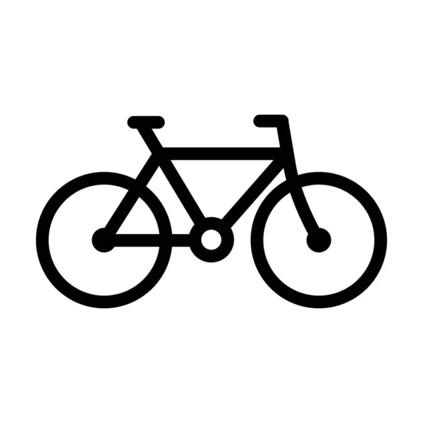 Bike Icon Bold Outline Design Editable Stroke Width Vector Illustration — Stock Vector